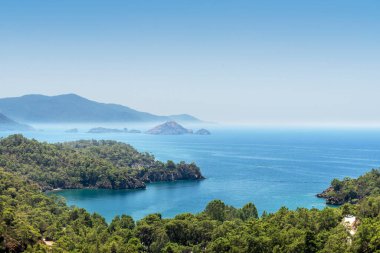 Fethiye 'deki Katranci Körfezi' nin (Cove) muhteşem manzarası. Fethiye, Ege Bölgesi 'nin Mugla ilçesine bağlı bir beldedir..