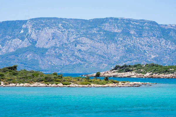 Vista Dell Isola Sedir Lontano Isola Sedir Turco Sedir Adasi — Foto Stock