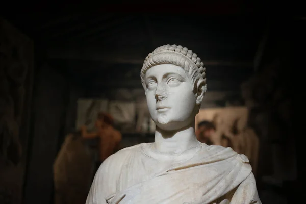 Statue Emperor Valentianus 371 392 Aphrodisias Aydin Sculpture Roman Period — Stock Photo, Image