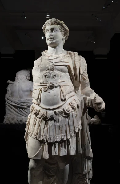 Statue Celsus Polemaeanus Roman Senator Ephesus Ancient City 106 107 — Stock Photo, Image