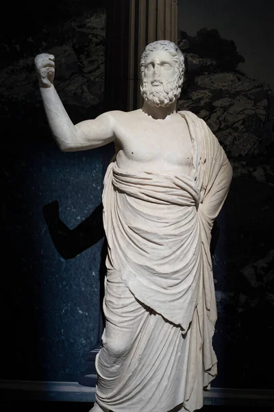 Zeus Ammon Heykeli Yüzyıldan Kalma Orijinal Bir Heykel Pergamon Antik — Stok fotoğraf