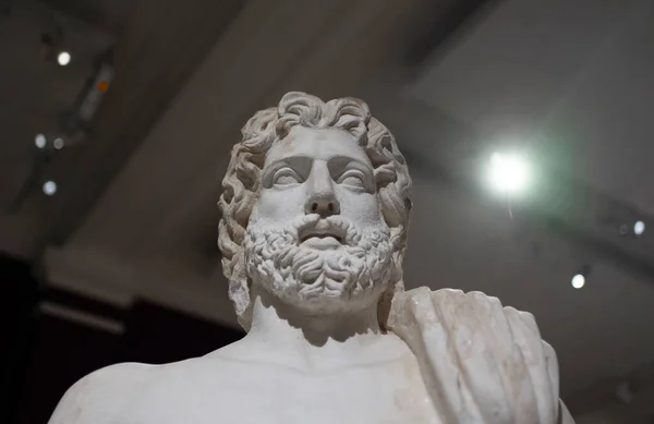 Statue Poséidon Dieu Mer Dans Mythologie Grecque Musée Archéologie Istanbul — Photo