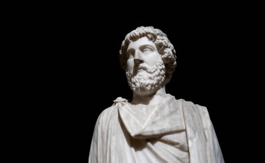 Roma Dönemi, İmparator Marcus Aurelius 'un heykeli. İstanbul Arkeoloji Müzesi, Türkiye.