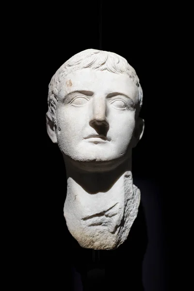 Marmorchef För Kejsar Tiberius Romersk Civilisation Istanbuls Arkeologiska Museum Turkiet — Stockfoto