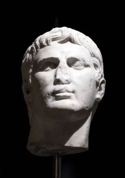 Marmurowa Głowa Cesarza Augusta Rzymska Cywilizacja Muzeum Archeologii Stambule Turcja — Zdjęcie stockowe