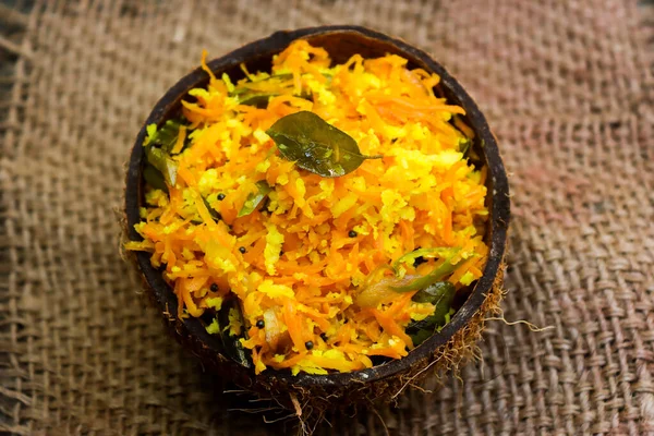 Carrot Curry Keesla Style Carrot Thoran — Fotografia de Stock