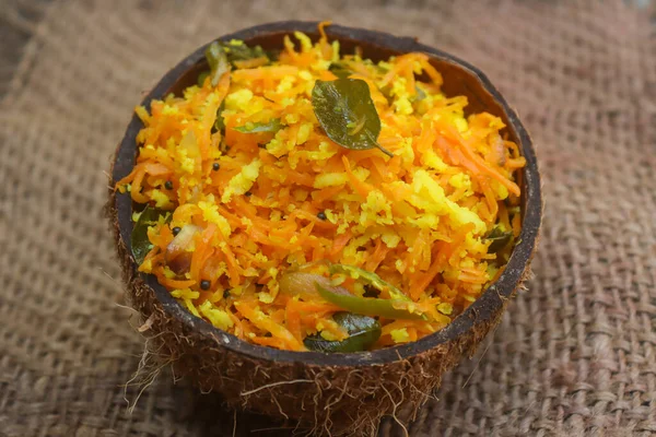 Carrot Curry Keesla Style Carrot Thoran — Fotografia de Stock