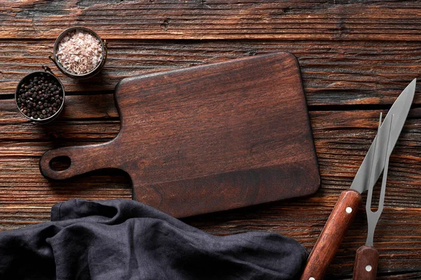 Empty Cutting Board Wood Table — Stock Photo, Image