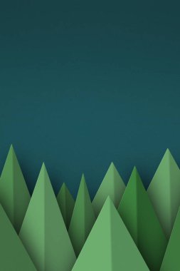 Kağıt ağaçları kartpostal kavramı