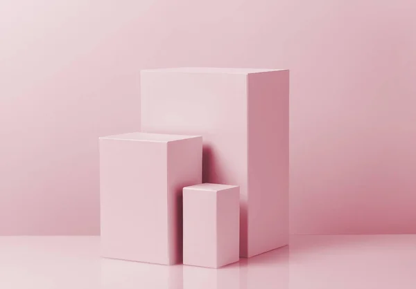 产品展示用粉红台 — 图库照片