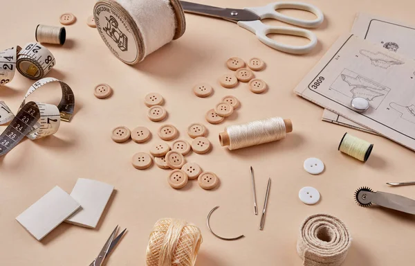 Sewing accessories, top view