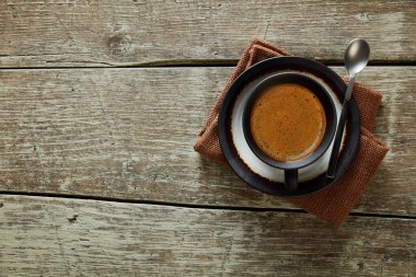 Yukarıdan kahve fincanı