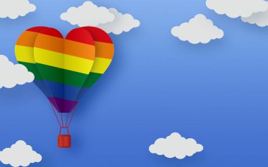 LGBT Love Heart Hava Balonu