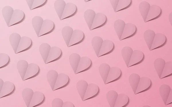 Růžové Srdce Růžovém Pozadí — Stock fotografie