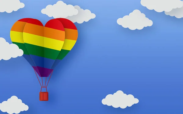 Lgbt Love Heart Air Balloon — Stock fotografie