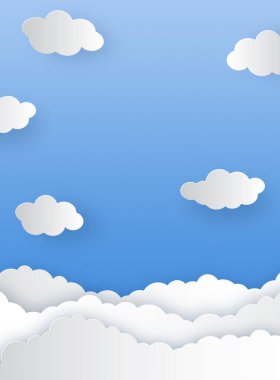 Mavi gökyüzü ve bulutlar arka plan