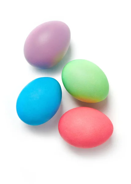 Colorful Eggs White Background — Stock Photo, Image