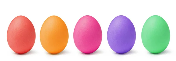 Ovos Coloridos Sobre Fundo Branco — Fotografia de Stock