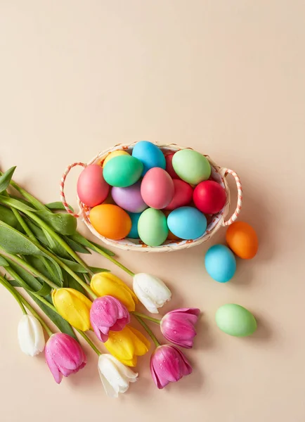 Renkli Lale Paskalya Yumurtaları — Stok fotoğraf
