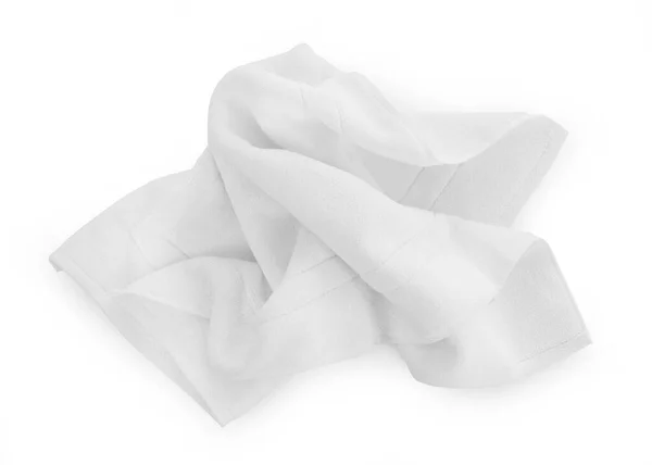 Witte Handdoek Witte Achtergrond — Stockfoto