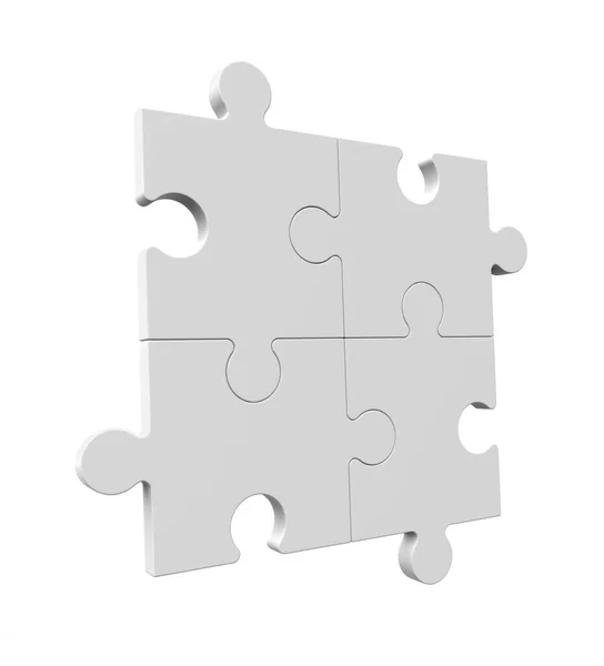 Kirakós Puzzle Kompozíció Fehér — Stock Fotó