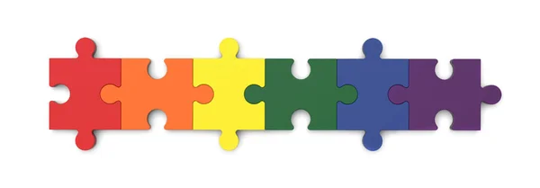 Lgbt Puzzle Připojení Koncept — Stock fotografie