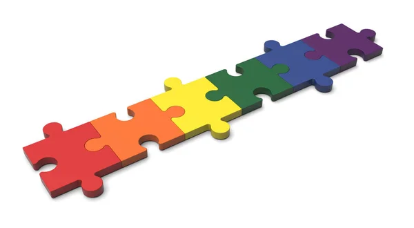 Lgbt Puzzel Verbinding Concept — Stockfoto