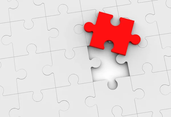 Missing Piece Puzzle Closeup — Stock Photo, Image