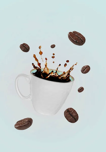 Damlatan Bir Fincan Kahve — Stok fotoğraf