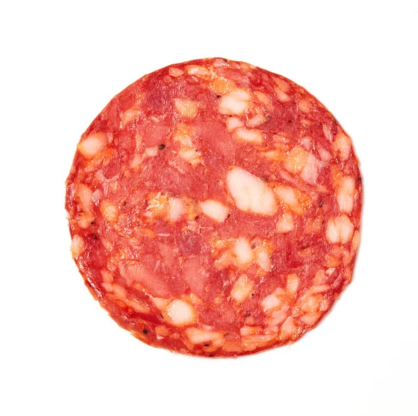 Chorizo Salami Skivor Vit — Stockfoto