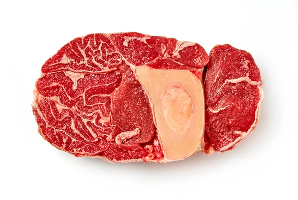 Beyaz Üzerine Osso Buco Biftek — Stok fotoğraf