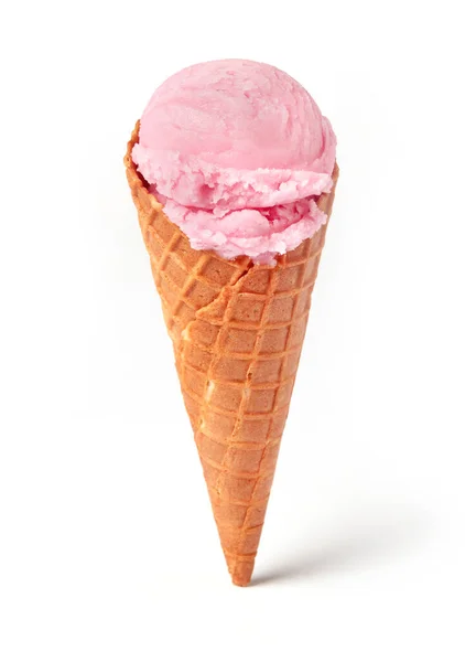 白色背景的冰淇淋锥 — 图库照片
