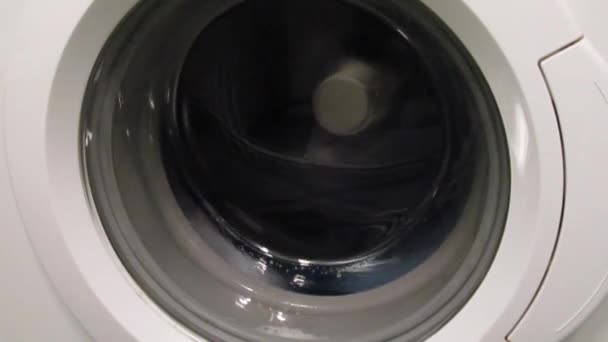 Wringing Out Laundry Washing Machine — стоковое видео