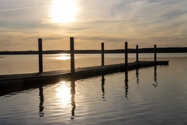 Stausee Spremberg Sonnenuntergang Steg