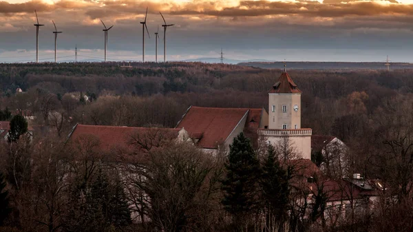 Schloss Spremberg von einem Aussichtspunkt 