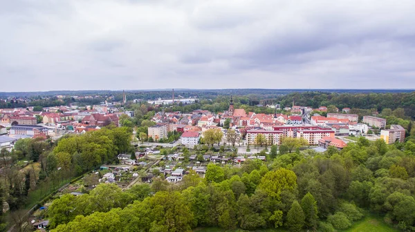Spremberg von oben Bewlkt