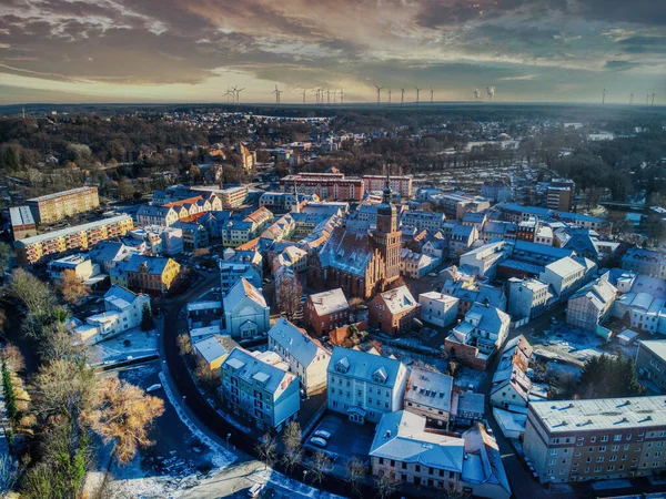 Dağınık Kreuzkirche von Oben Schnee Himmel