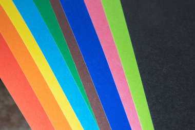 Renkli kağıt seti. COLORED Kart Tahtası