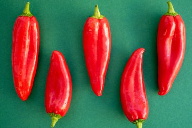 Kırmızı biberli ve kırmızı biberli