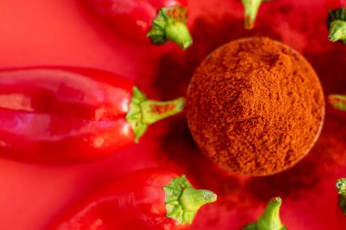 Kırmızı biberli ve kırmızı biberli