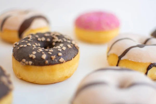 Colorful Glazed Mini Donuts — Stock Photo, Image