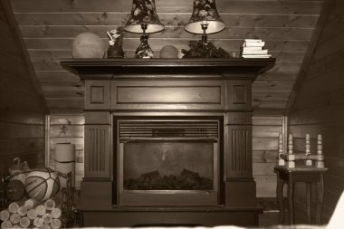 Bokeh efektli dekoratif iç ögeler, ön ve arka plan bulanıklaştırılmış