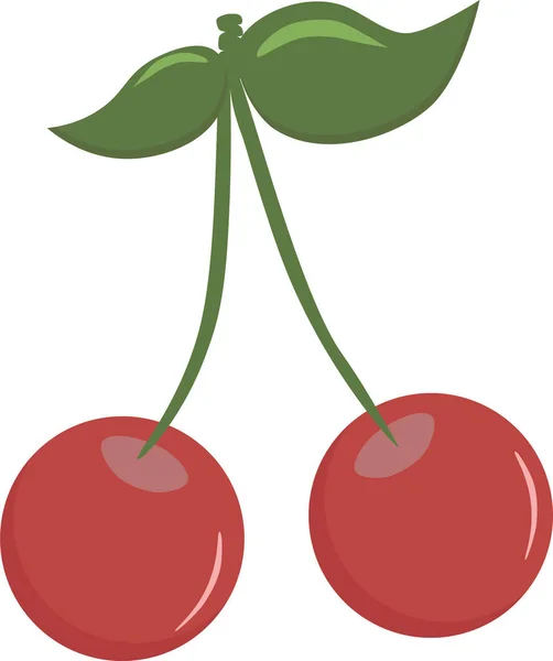 Yeşil yapraklı kırmızı kiraz. Çilekli şeffaf bir arka planda. Kumaşlar, tekstil, kağıt, iç dekorasyon, arka plan, dijital, web üzerinde baskı yapmak için.