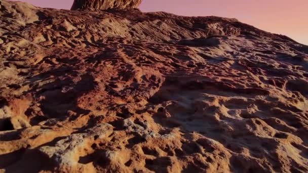 Oberfläche des Mars. Luftaufnahme — Stockvideo