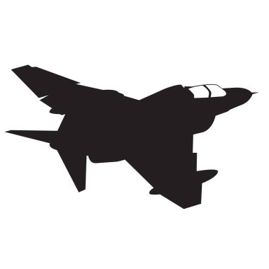 F4 phantom jet fighter silhouette vector design