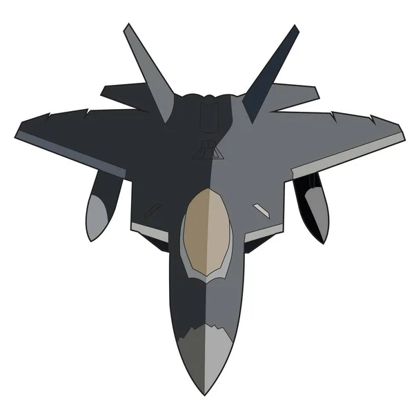 F22 Raptor Jet Fighter Front View Vector Design — Vetor de Stock