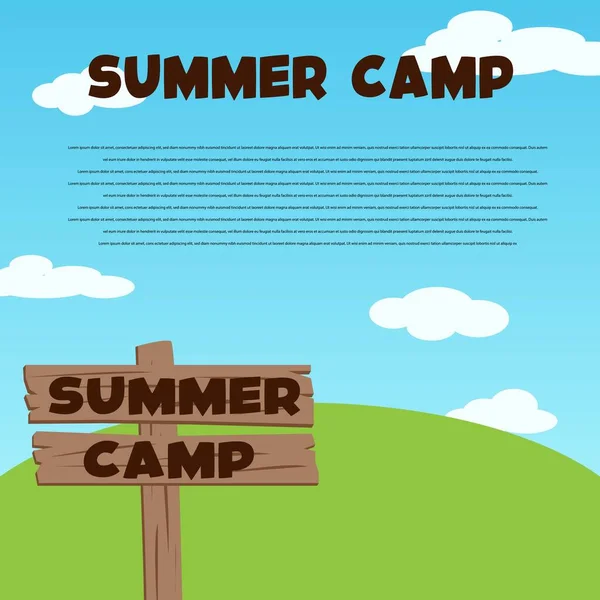 Summer Camp Background Vector Design — Vector de stock