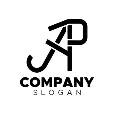 İlk harf JAP logo şablon vektör tasarımı