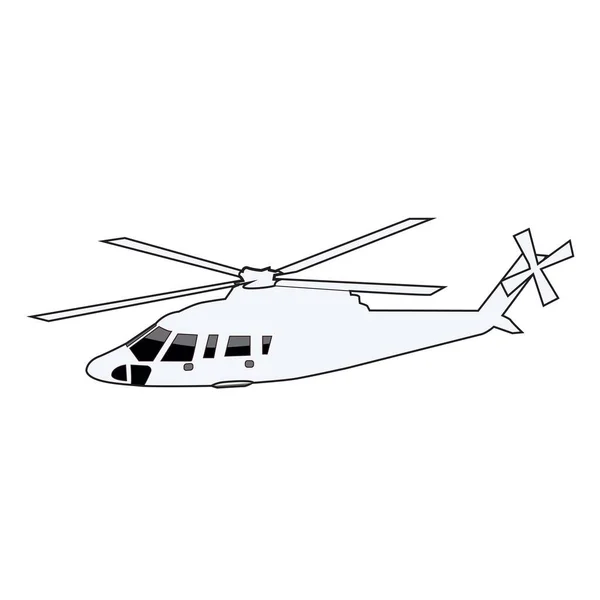 Design Vetor Helicóptero Privado Luxo — Vetor de Stock
