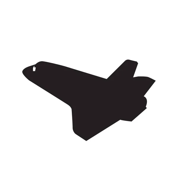 Space Air Craft Silhouette Icon Vector Design — Stock Vector